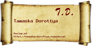Tamaska Dorottya névjegykártya