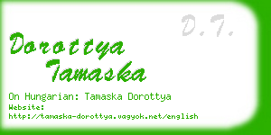 dorottya tamaska business card